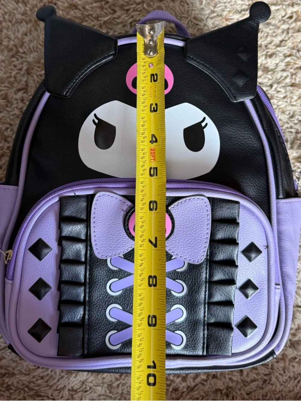 Sanrio Hello Kitty Kuromi Backpack in Black & Lavender - Picture 10 of 11